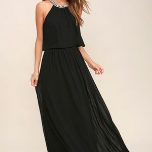 BNWT Lulu's Halterneck Maxi Dress Sz. M